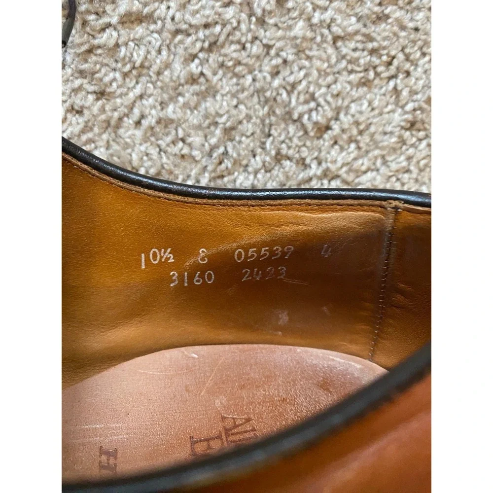 Allen Edmonds Shoes Hersey Men Leather Braided Weave 10.5 Career Event sku2